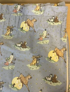 Vintage Laura Ashley Hey Diddle Diddle Tasche Stange Volant Vorhänge 88x26 - Bild 1 von 6