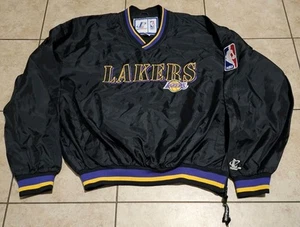 Los Angeles Lakers Vintage Logo Athletic Jacket Large 90s Kobe Bryant - Picture 1 of 8
