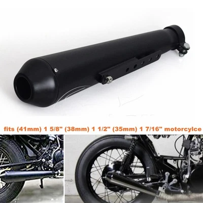 Silenciadores de escape cortos de cono de motocicleta 450 mm para Harley Honda Bobber Choppers Foto 1 de 4