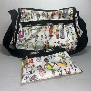 LeSportsac ‘05 Backstage Amy Davis Deluxe Messenger 7852 Bag Crossbody RARE - Picture 1 of 8