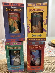 4 Vintage Disney 1994 Pocahontas Burger King Gläser - Komplettsatz - Neu in Boxen - Bild 1 von 7