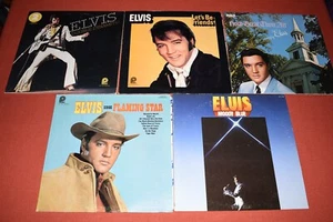 Elvis Presley 5 LP Lot Vinyl Records Double Dynamite Flaming Moody Blue + 2 More - Foto 1 di 7