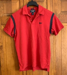 Polo de algodón rojo manga corta Abercrombie & Fitch para hombre etiqueta talla M músculo - Imagen 1 de 5