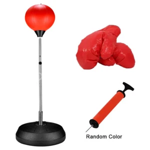 Kids Adult Boxing Speed Training Ball Glove Pump Set Punching Free Standing Bags - Picture 1 of 6