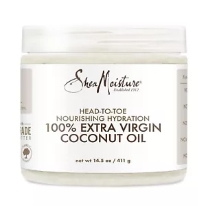 Shea Moisture 100% Extra Virgin Coconut Oil 14.5 oz / 411g - Picture 1 of 1