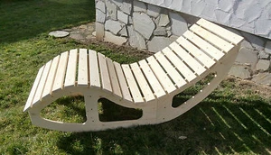 Relaxliege,Schaukelliege,Holzliege,Sauna,Gartenmöbel,Holz,CNC Fräse,Garten,Kunst - Bild 1 von 8
