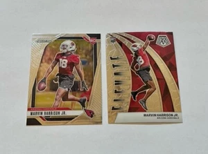2 Card Lot 2024 Prizm Marvin Harrison Jr. Base RC & Mosaic Elevate Cardinals - Bild 1 von 1