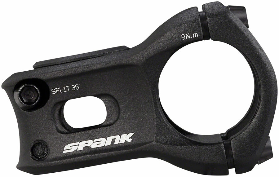 Spank Split Stem - 38mm 31.8 Clamp +/-0 1 1/8 Aluminum Black - Image 1 of 1