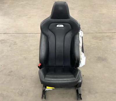 Asiento conductor delantero izquierdo bmw f82 m4 15 16 17 cuero negro merino 1525 OEM Foto 1 de 4