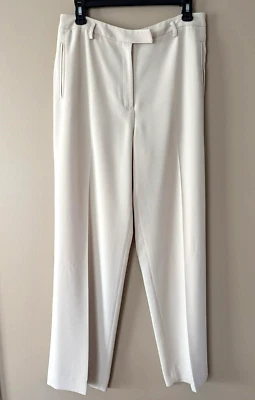 Женские брюки Kenar Studio размер 12 прямые белые спереди на молнии 10,5 дюйма снизу - Изображение 1 из 4