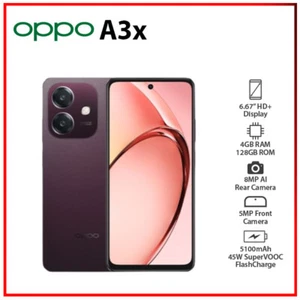 (Unlocked) OPPO A3x 4GB+128GB RED Global Ver. Dual SIM Android Cell Phone - Picture 1 of 6