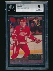 1992-93 Fleer Ultra Rookies #7 Nicklas Lidstrom BGS 9 Mint - Picture 1 of 2