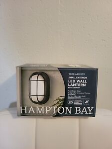 HAMPTON BAY  Wall Lantern Black Finish LED New #1000640809