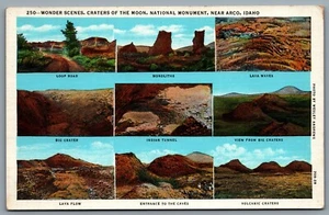 Postal Arco ID Años 20 Escenas Maravillosas Cráteres Lunares Monumento Nacional Vistas Múltiples - Imagen 1 de 2