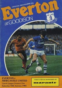 EVERTON v NEWCASTLE UTD - 12.01.1985 - DIVISION 1 - 1984/85 - OFFICIAL PROGRAMME - Picture 1 of 1