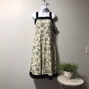 Madison Leigh Women Size 12 Cotton Square Neck Knee Length Dress Floral - Picture 1 of 11