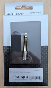 OFFIZIELLER FURUTECH F63-S (G) 3,5 mm auf 6,3 mm Stecker Adapter/Luftpost mit Tracking - Bild 1 von 3