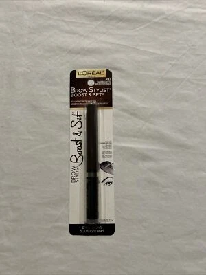 L'Oreal Brow Stylist Boost & Set Volumizing Brow Mascara - 490 Dark Brunette NIP - Image 1 of 4