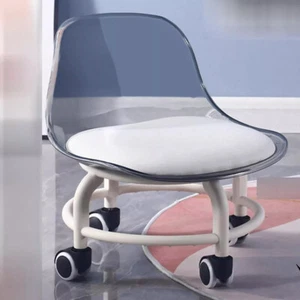 Mechanic Garage Workshop Repair Rolling Padded Short Chair Wheeled Seat Stool - Picture 1 of 7