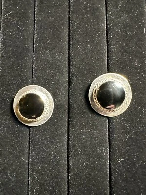 Pendientes de obsidiana y plata de ley 925 hechos en México Foto 1 de 4