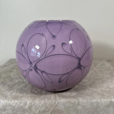 Красивая фиолетовая большая абстрактная ваза Синтия Роули - Изображение 1 из 3