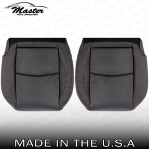 2014 Fits Mazda 3 LEFT & RIGHT Bottom Black Leather Seat Cover Perforated - Picture 1 of 10