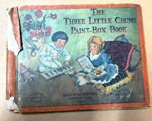 Vintage-THE THREE LITTLE CHUMS PAINT BOX BOOK-IDEAL-1907 - Picture 1 of 7