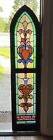 ANTIQUE (pre 1900) TALL STAINED GLASS CHURCH WINDOW SET FOR REPURPOSE 