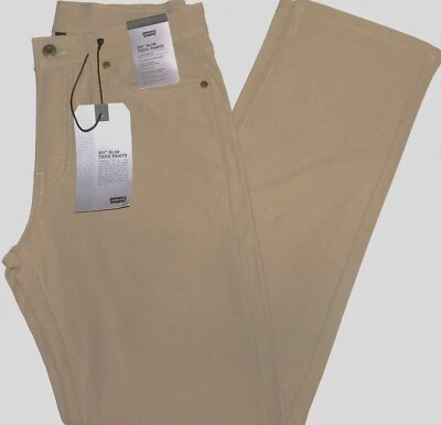 LEVIS Jeans 511 Slim Tech Pants High Stretch Quick Dry UV Protection Beach Taupe - Image 1 of 4