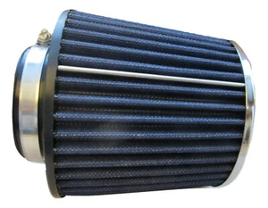Performance Cone Air Filter 114mm 4.5" Inch Neck Diameter BLUE/CHROME, Clamp Inc - Picture 1 of 7