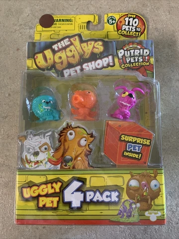 THE UGGLYS PET SHOP Putrid Pets Toy Figure 4 Pack Cover