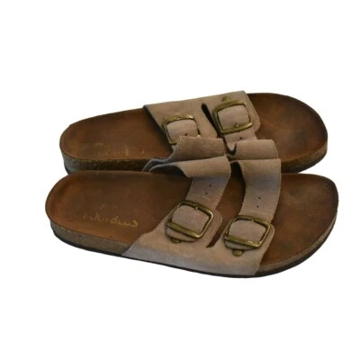 Sandalias cómodas de gamuza de montaña blancas para mujer talla 8M Foto 1 de 4