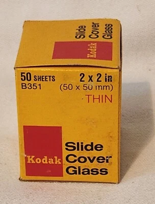 Kodak Slide Cover Glass 2"x2" 50 Sheets Thin B351 NOS - Image 1 of 3
