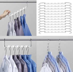 8 Pack Metal Magic Closet Saver Hanger Space Saving Clothes Hangers Small - NEW! - Picture 1 of 15