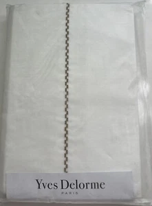 ALIENOR BY YVES DELORME FRANCE, COTTON PERCALE DUVET COVER Malt Full/Queen 92” - Picture 1 of 3