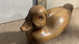Vintage Hand Carved Decoy Wood Duck Signed by Artist - Picture 1 of 4