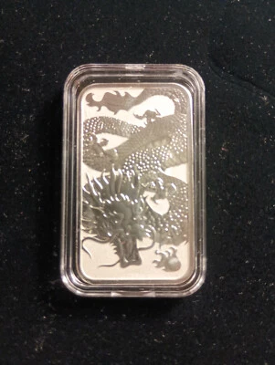 Barra dragón australiana de plata 2022 1 oz .999 Perth Mint Foto 1 de 2