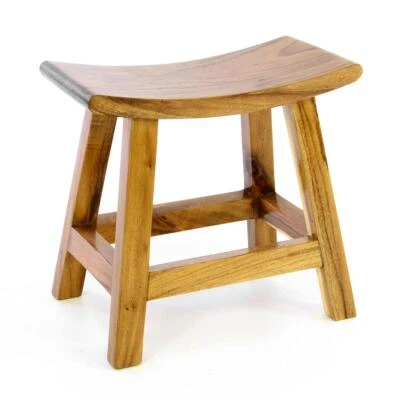 DIVERO Hocker Suar Holz Sitzhocker Schemel Holzhocker massiv behandelt - Bild 1 von 4