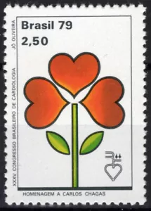 ZAYIX Brazil 1618 MNH Flowers Hearts Medical Cardiology 062723S165 - Picture 1 of 1