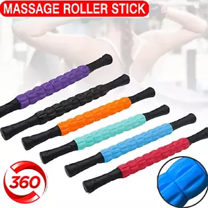 Yoga Massage Roller Stick Point Sport Biceps Muscle Body Travel Massager Tool - Picture 1 of 18