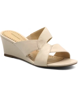 NIB Adrienne Vittadini Aiden Wedge Sandal Dove Size 8 M - Picture 1 of 4