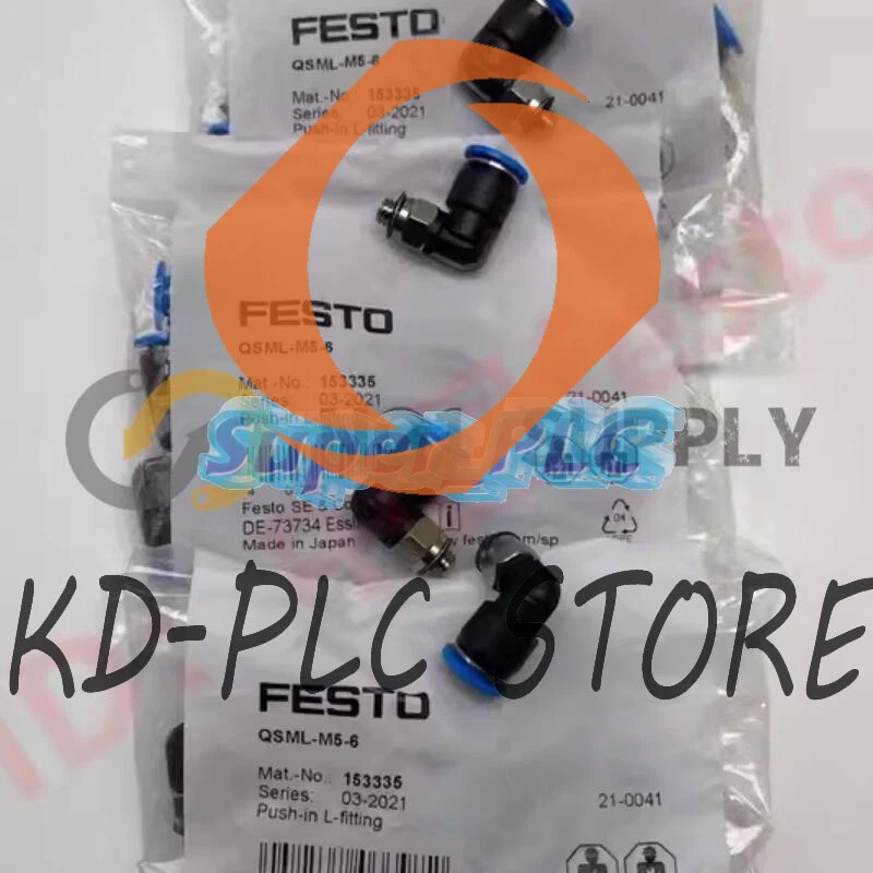 NEW 100PCS FESTO Qsml-M5-6 153335 Push in fitting mini series - Image 1 of 2