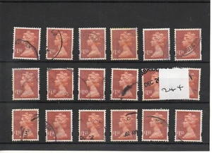 GB - Machin - Wholesale - (AM 244) £1.50p Wert x 18 Exemplare - SG Cat £63 - gebraucht - Bild 1 von 1