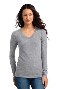 District Juniors The Concert Tee Long Sleeve V-Neck. DT5201 - Picture 1 of 17