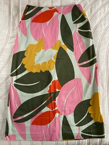BODEN Midi Skirt Sz UK 6R US 2R Floral Decorative Blooms 97% Cotton A-line EUC - Picture 1 of 20