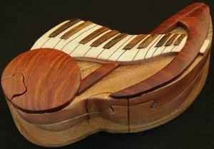 Holzpuzzle Box - Notiz & Tastatur - KOSTENLOSER VERSAND - Bild 1 von 4