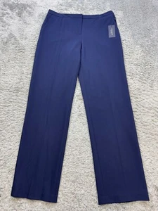 Tommy Hilfiger Pants Womens 10 Navy Blue Stretch Mid Rise Fairfield Trousers NWT - Picture 1 of 12