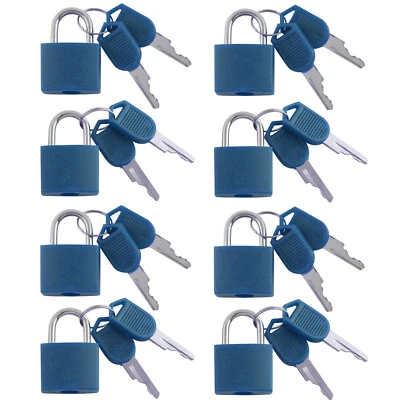 VIP HOME ESSENTIALS Small Mini Durable ABS Cover Solid Brass Body Individually Keyed Padlock 8p NAVY