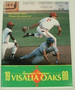 VISALIA OAKS MINNESOTA TWINS 1989 BASEBALL PROGRAM ROSTER - Picture 1 of 4