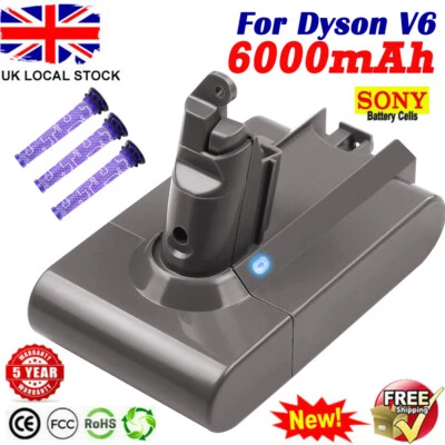 Replace Battery for Dyson V6 Animal DC58 DC59 DC62 SV03 SV05 SV06 Vacuum Cleaner